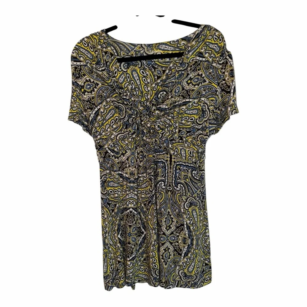 Soma Paisley Midi Dress in Yellow and Black